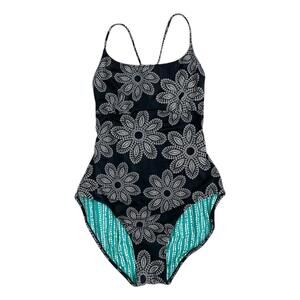 Vera Bradley Sparkle Like Champagne Swimsuit One Piece Reversible Women's 14